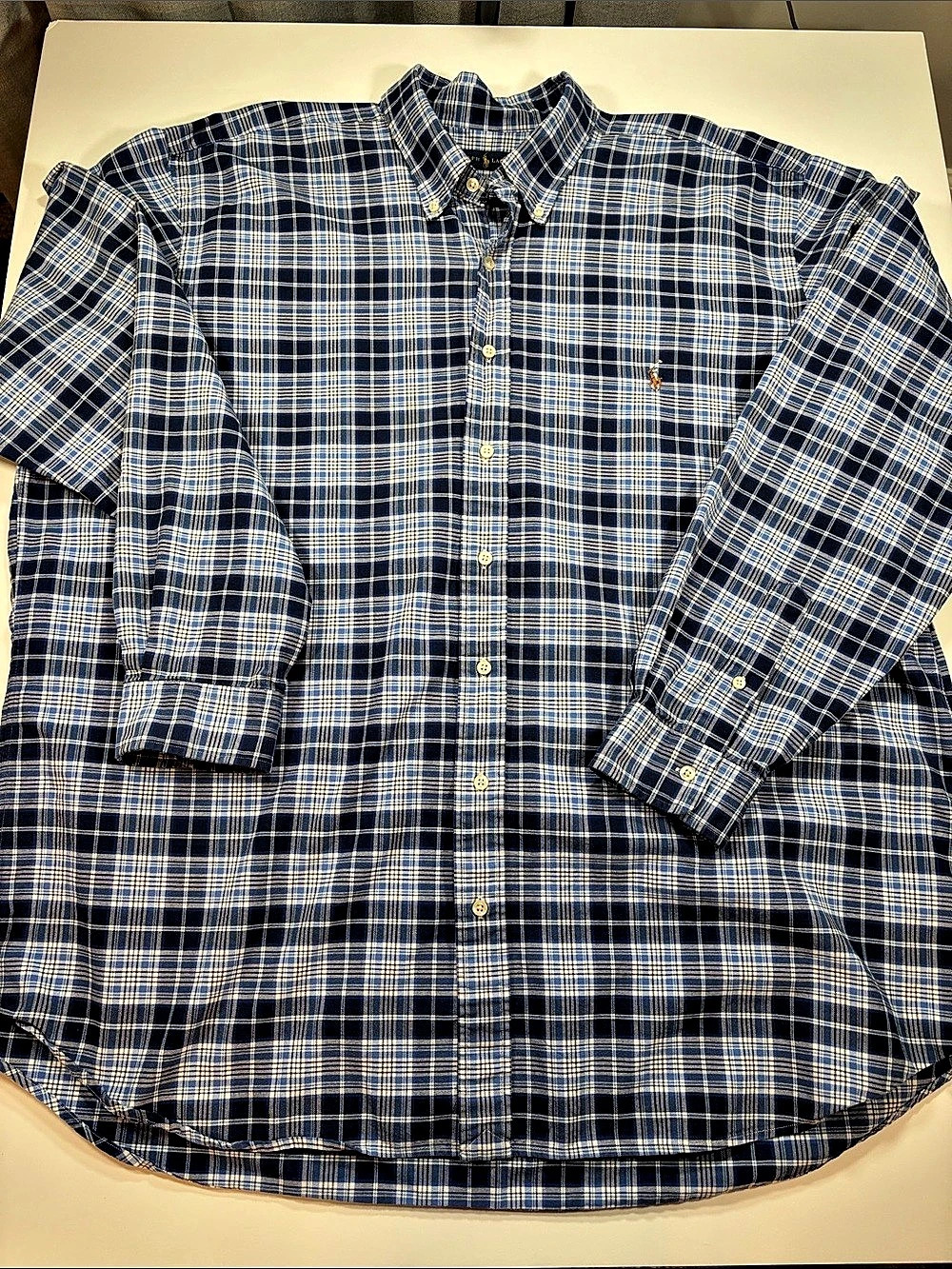 Ralph Lauren Men's Plaid Cotton Shirt 2XLT